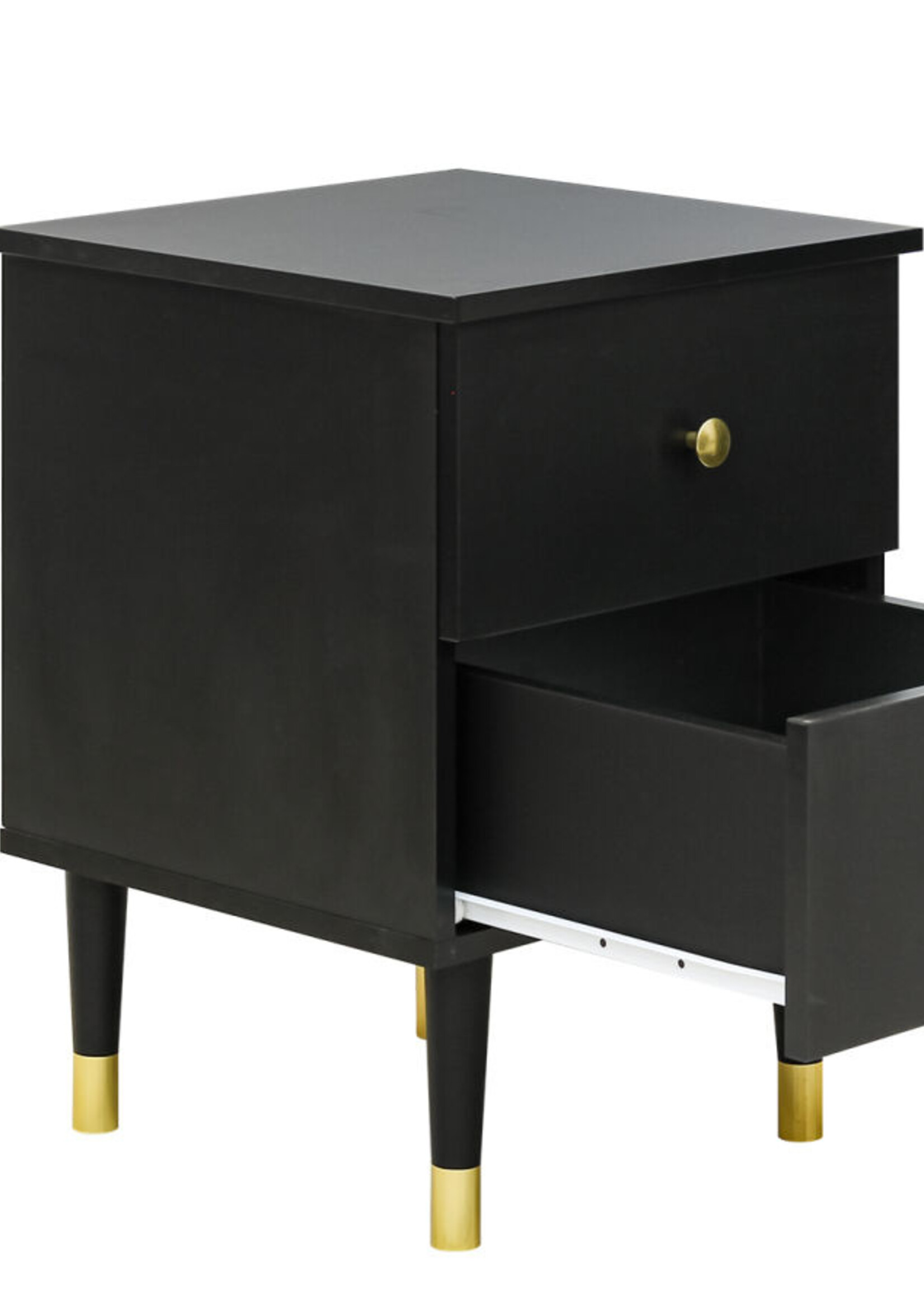 BOPITA Table de nuit Cloë noir