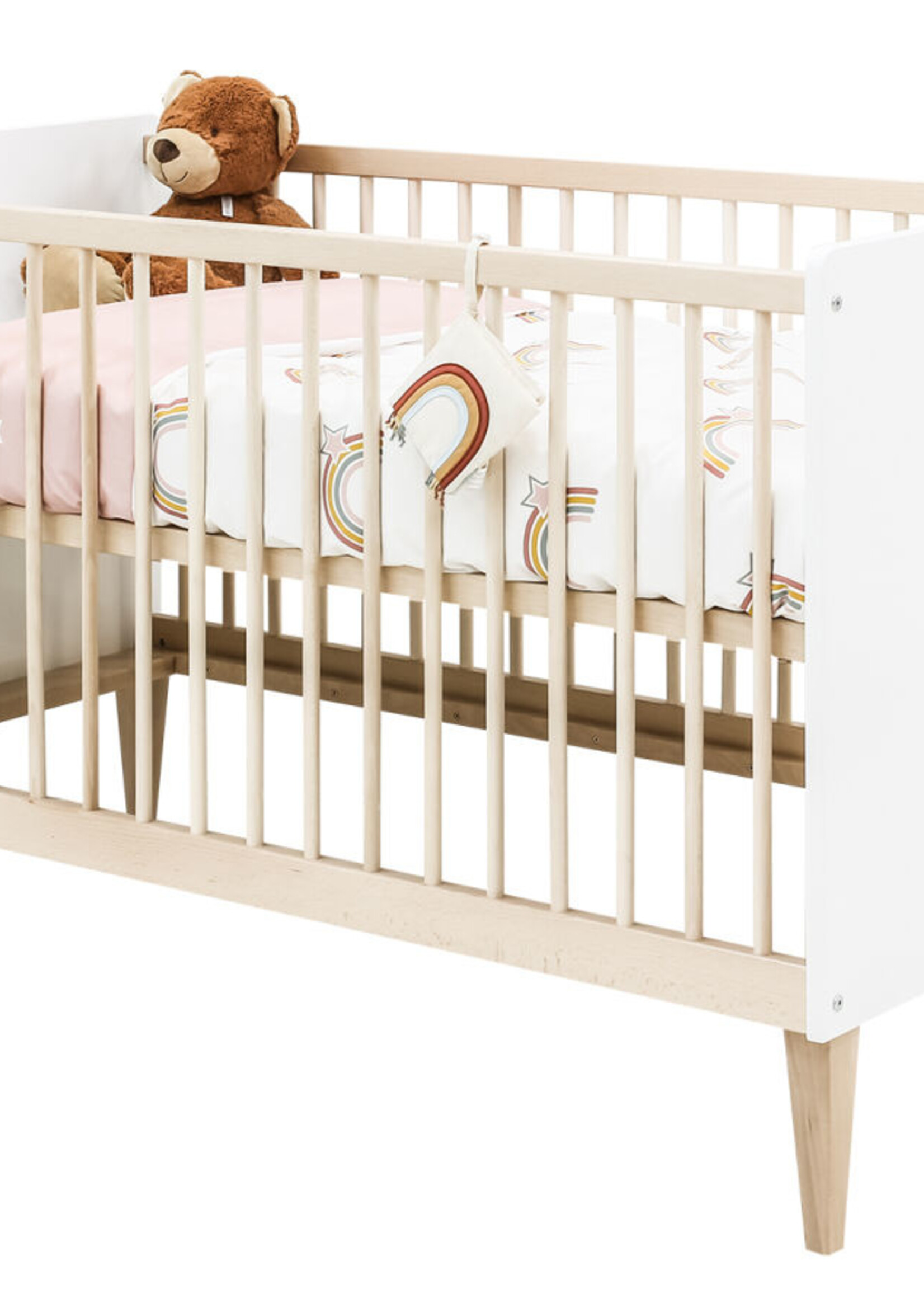 BOPITA Bed 70x140cm Indy white / natural