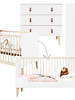 BOPITA Bed 70x140cm + Chest of drawers + Closet Indy white / natural