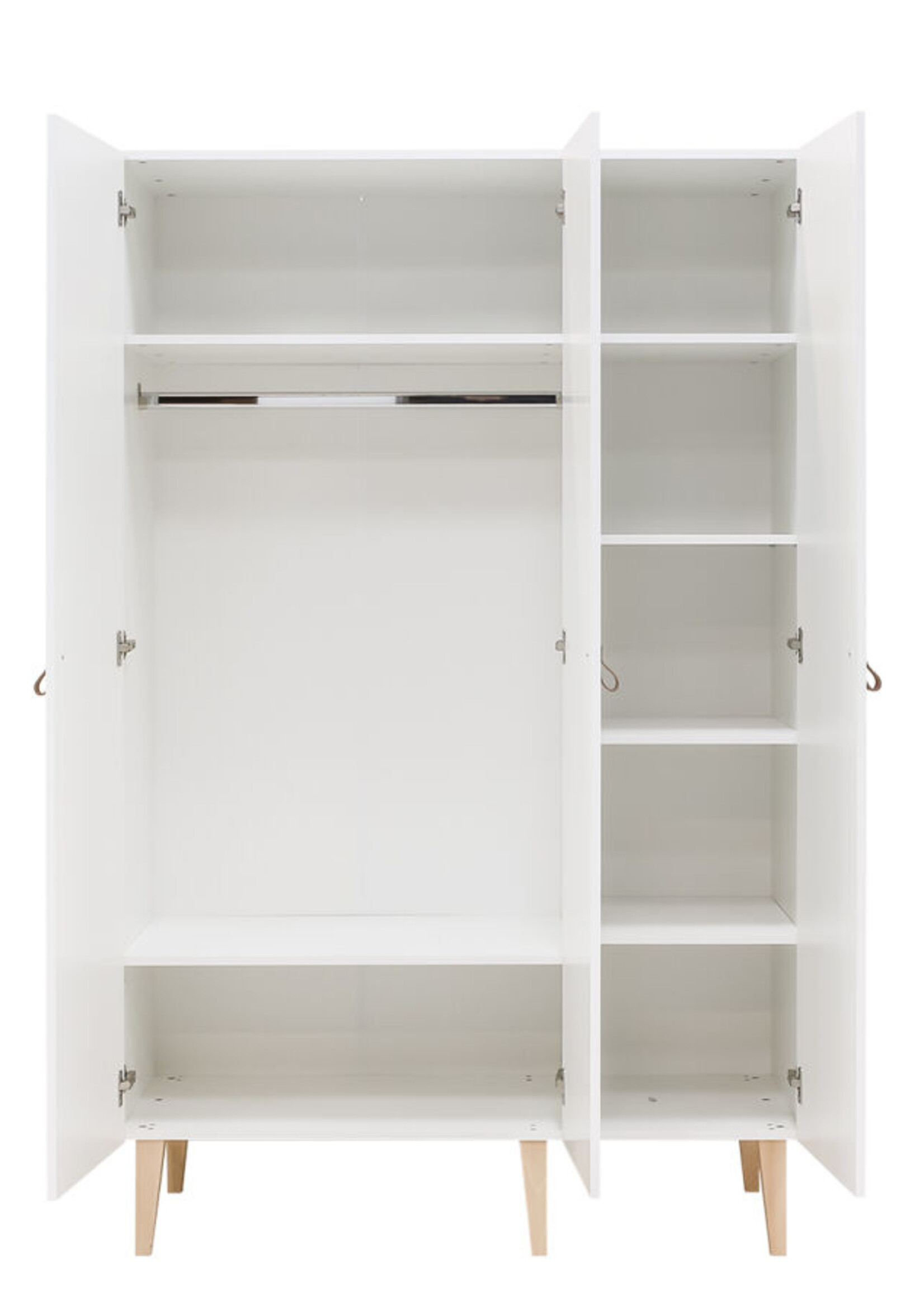 BOPITA 3 door closet Indy white / natural