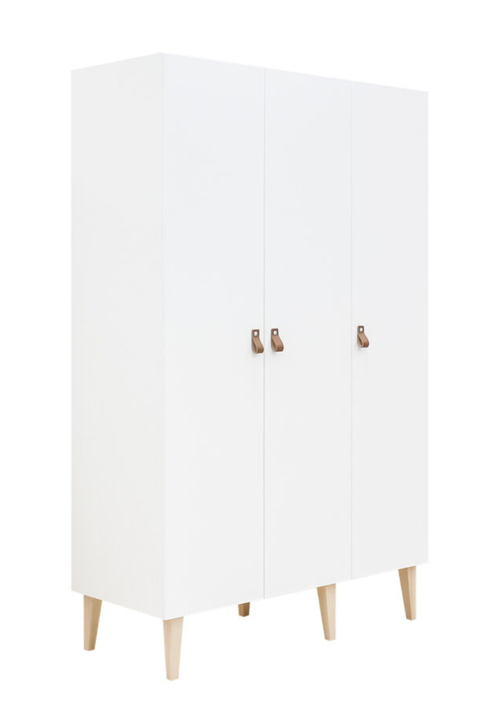 BOPITA 3 door closet Indy white / natural