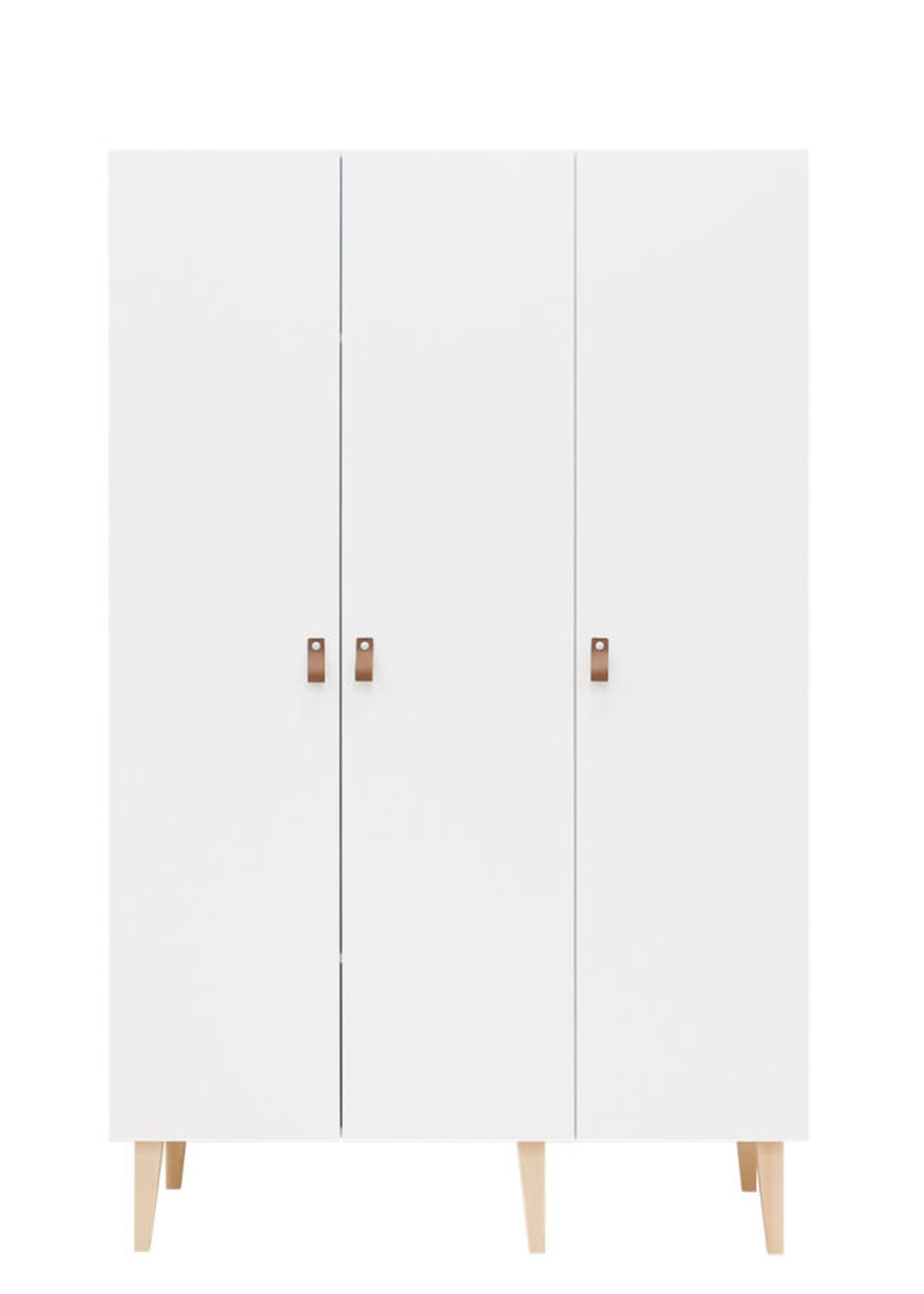 BOPITA 3 door closet Indy white / natural