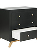 BOPITA Bed 70x140cm + Chest of drawers + Closet Nora black / natural