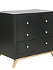BOPITA Bed 70x140cm + Chest of drawers Nora black / natural