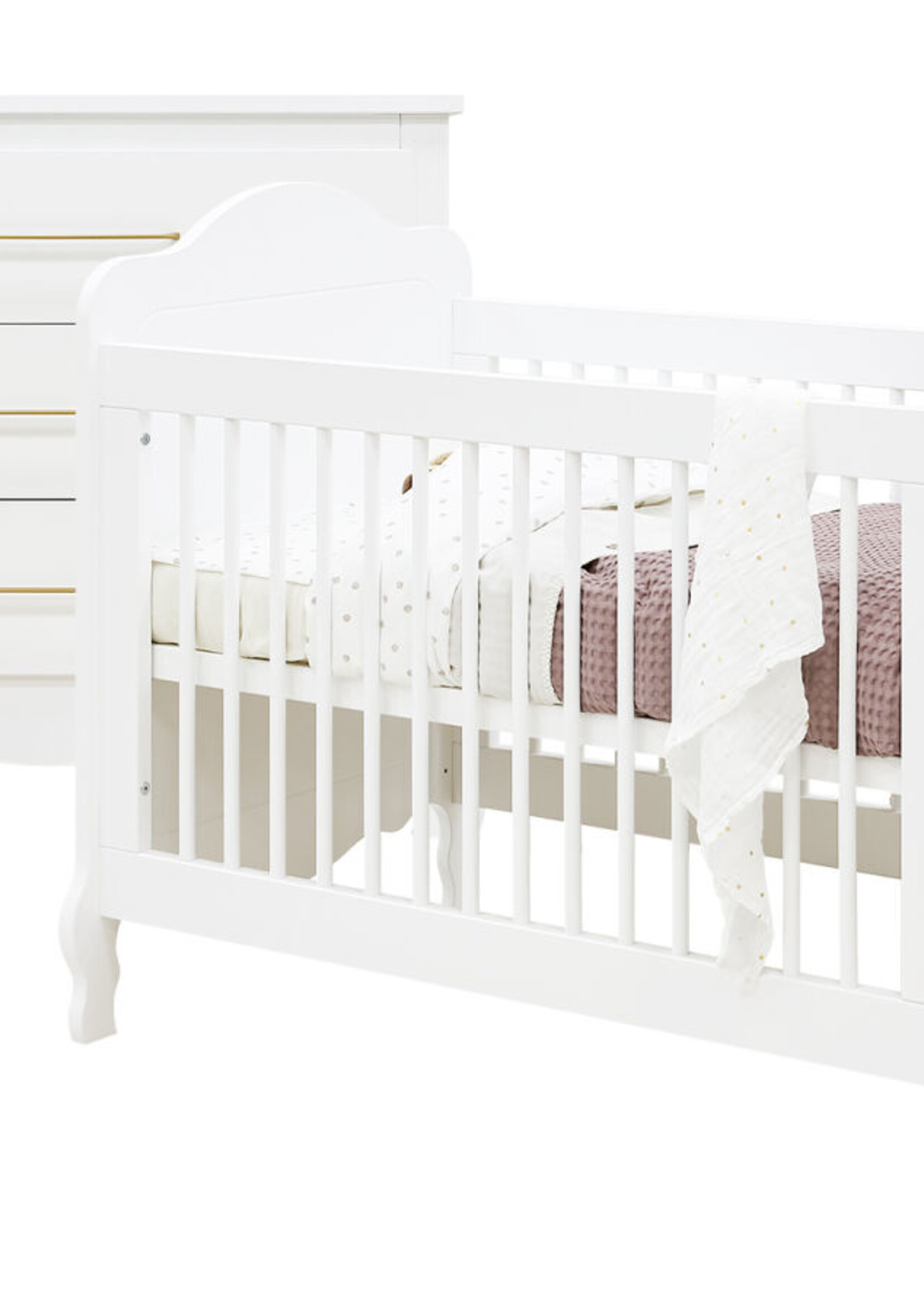 BOPITA Bed 60x120cm + Chest of drawers Elena white