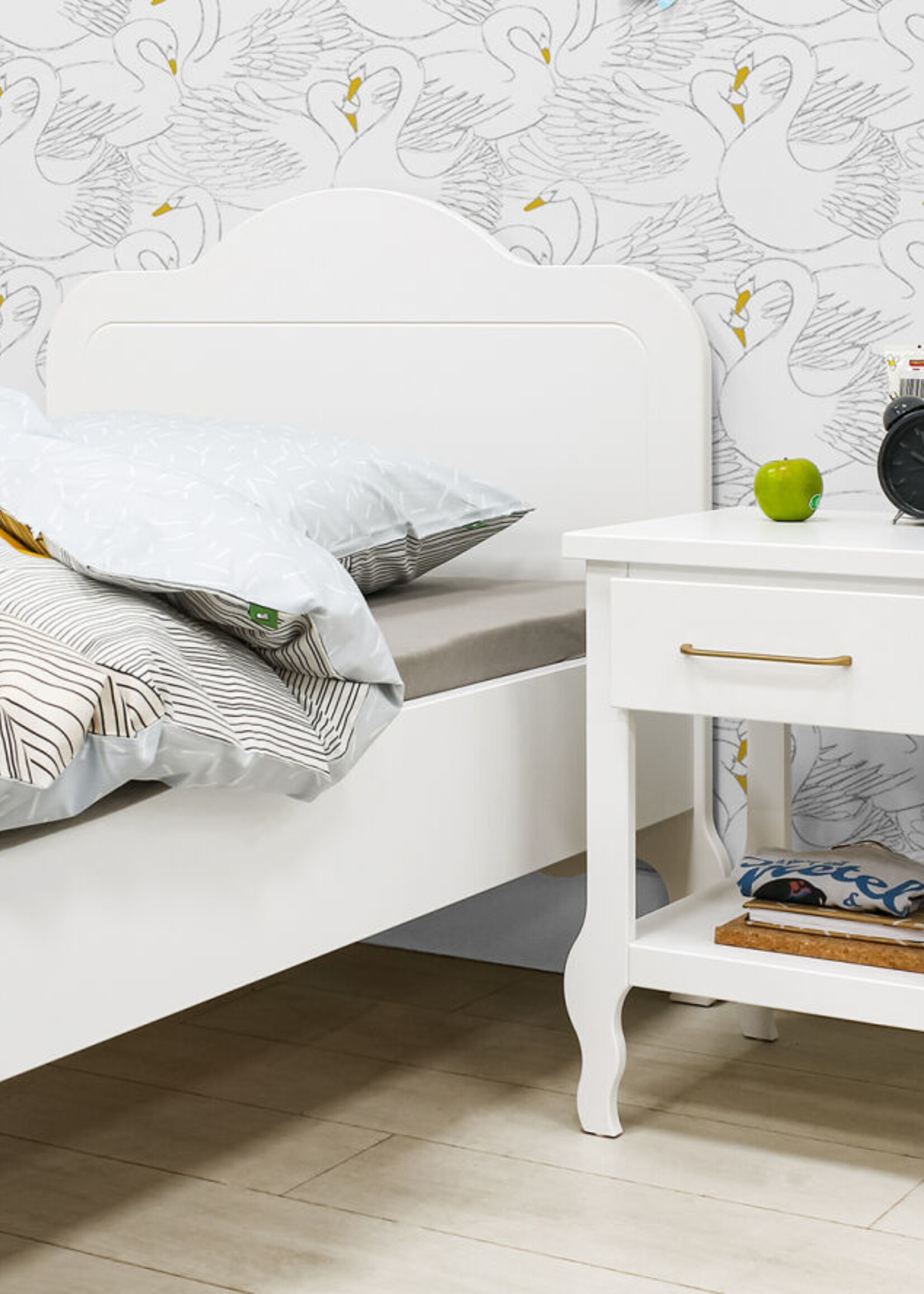 BOPITA Table de chevet Elena blanc