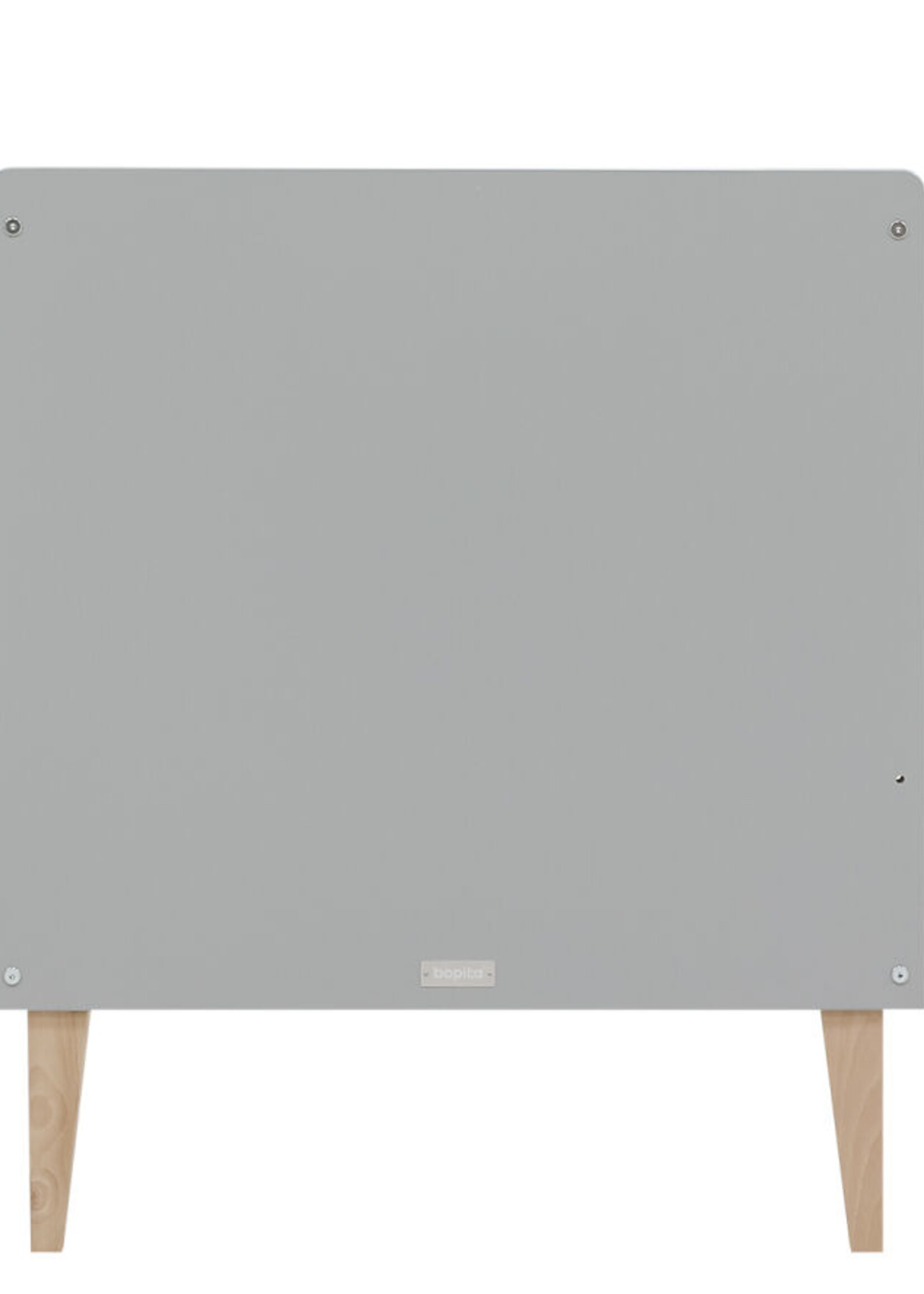 BOPITA Lit 70x140cm Emma blanc / gris