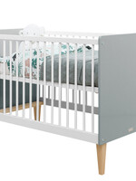 BOPITA Bed 60x120cm Emma wit / grijs