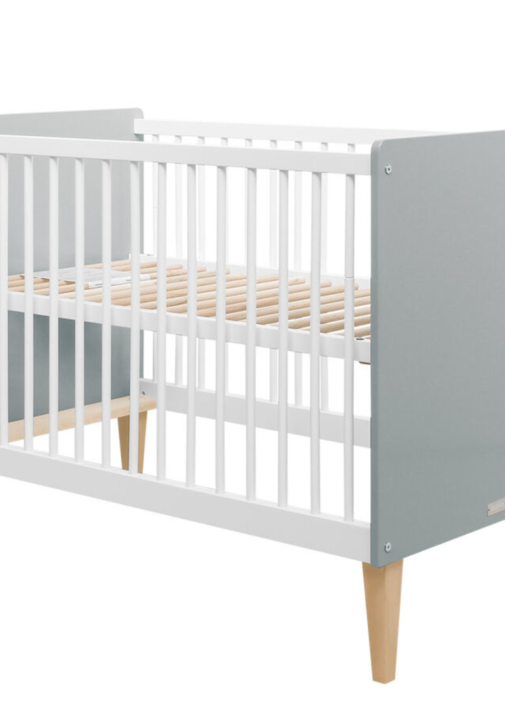 BOPITA Bed 60x120cm Emma wit / grijs