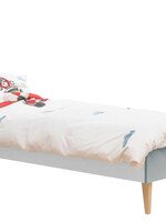 BOPITA Bed 90x200cm Emma wit / grijs