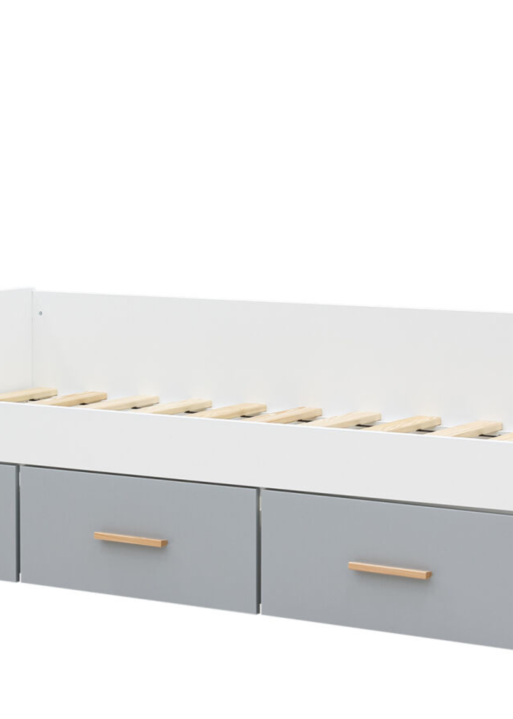 BOPITA Canapé-lit 90x200cm Emma blanc / gris