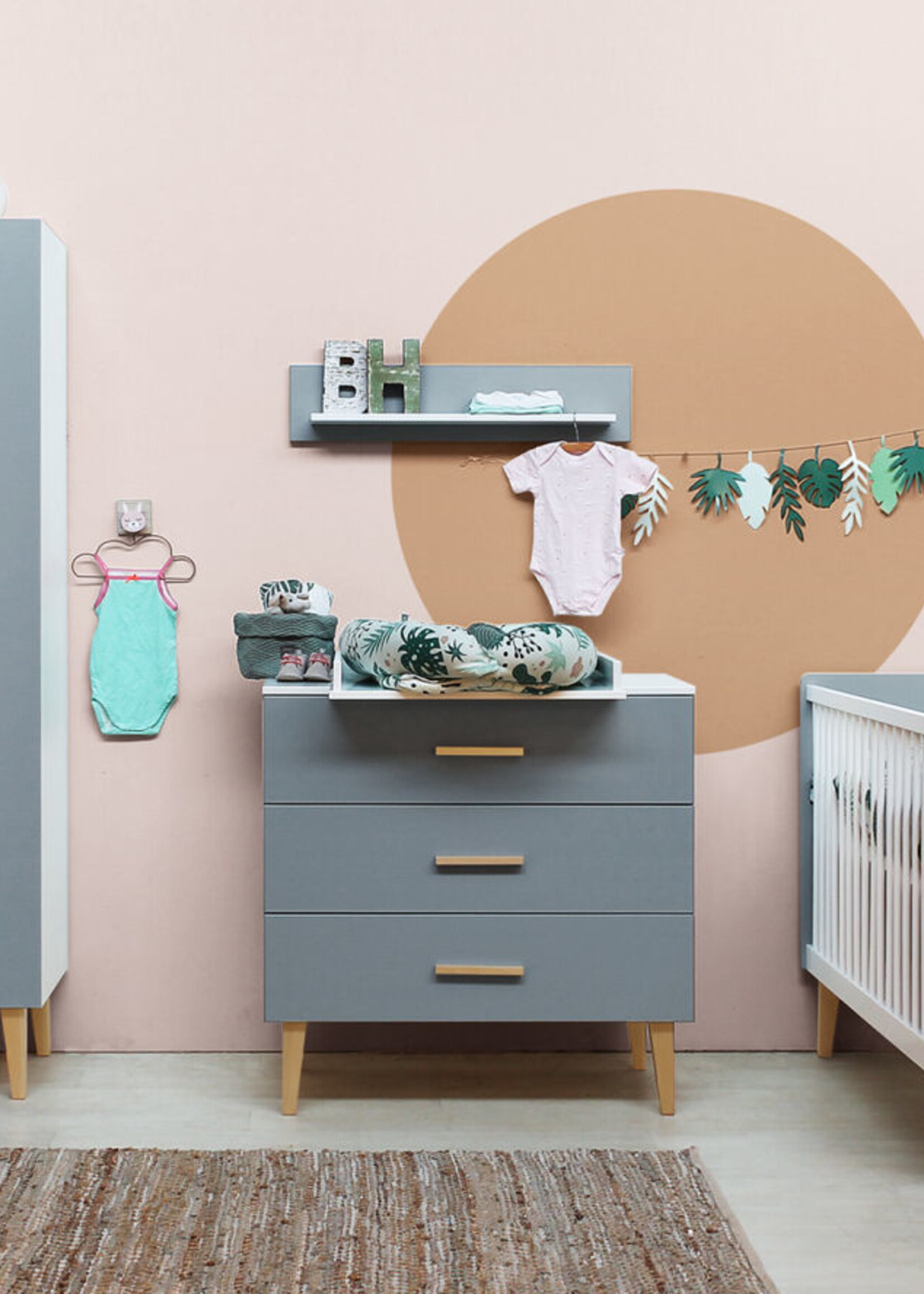 BOPITA Wall rack Emma white / gray