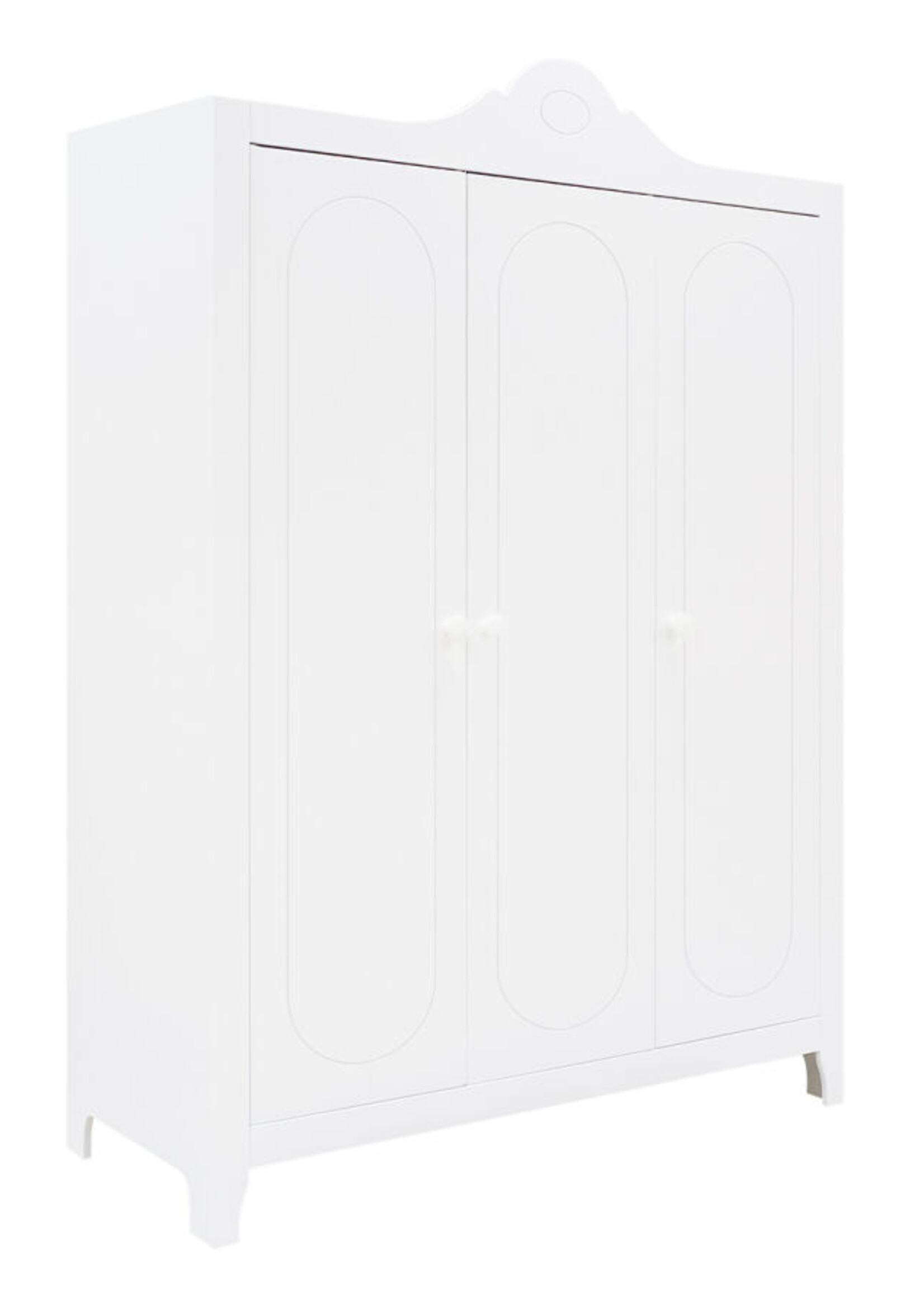 BOPITA Armoire 3 portes Evi blanc
