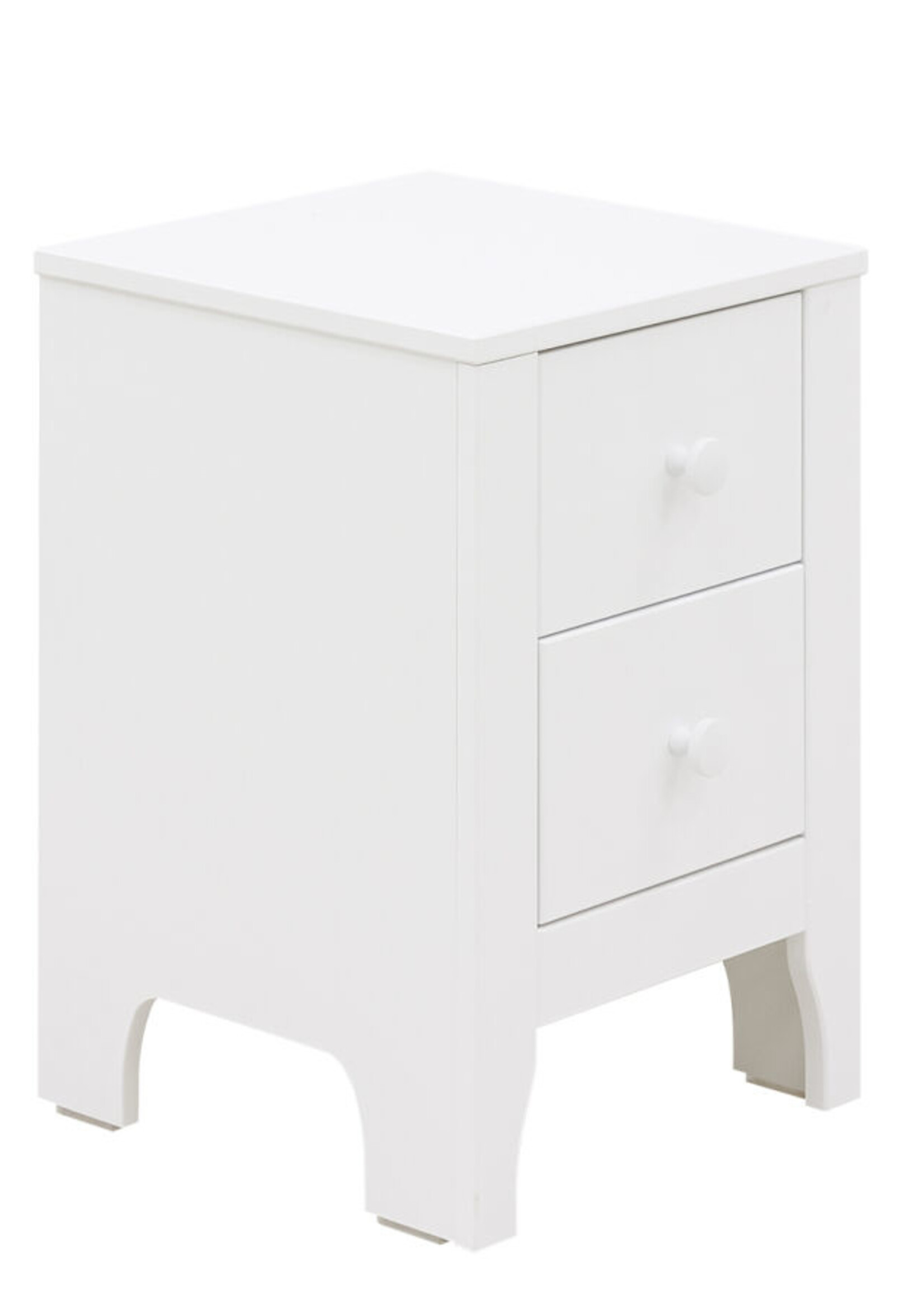 BOPITA Table de chevet Evi blanc