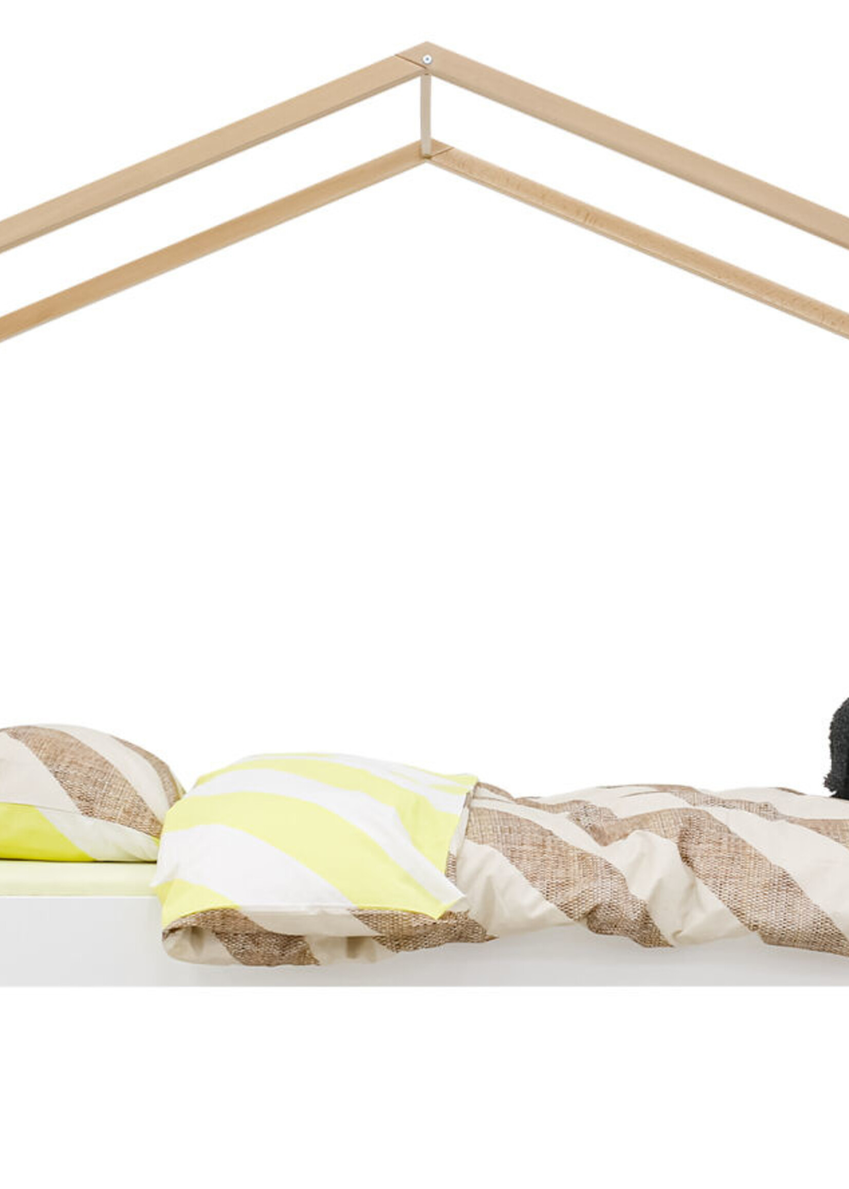 BOPITA Bed 90x200cm Liam white / natural