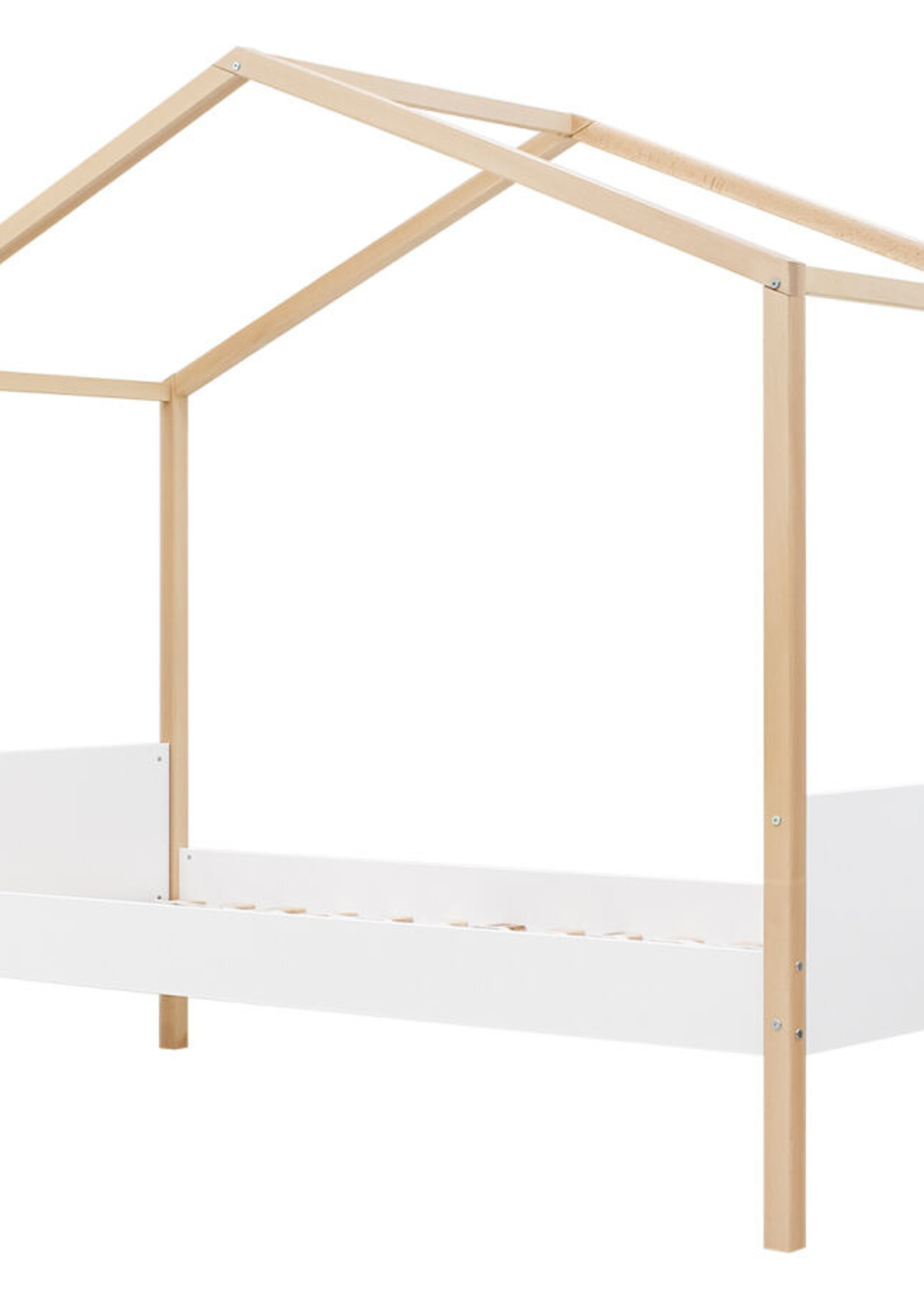 BOPITA Lit 90x200cm Liam blanc / naturel