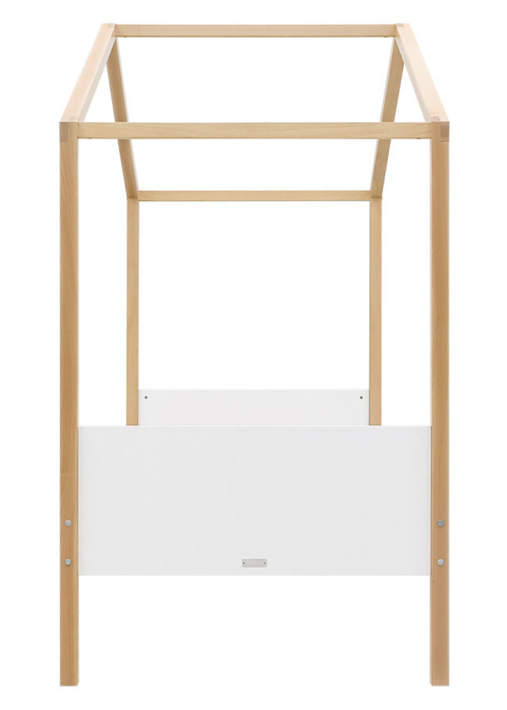 BOPITA Bed 90x200cm Liam white / natural