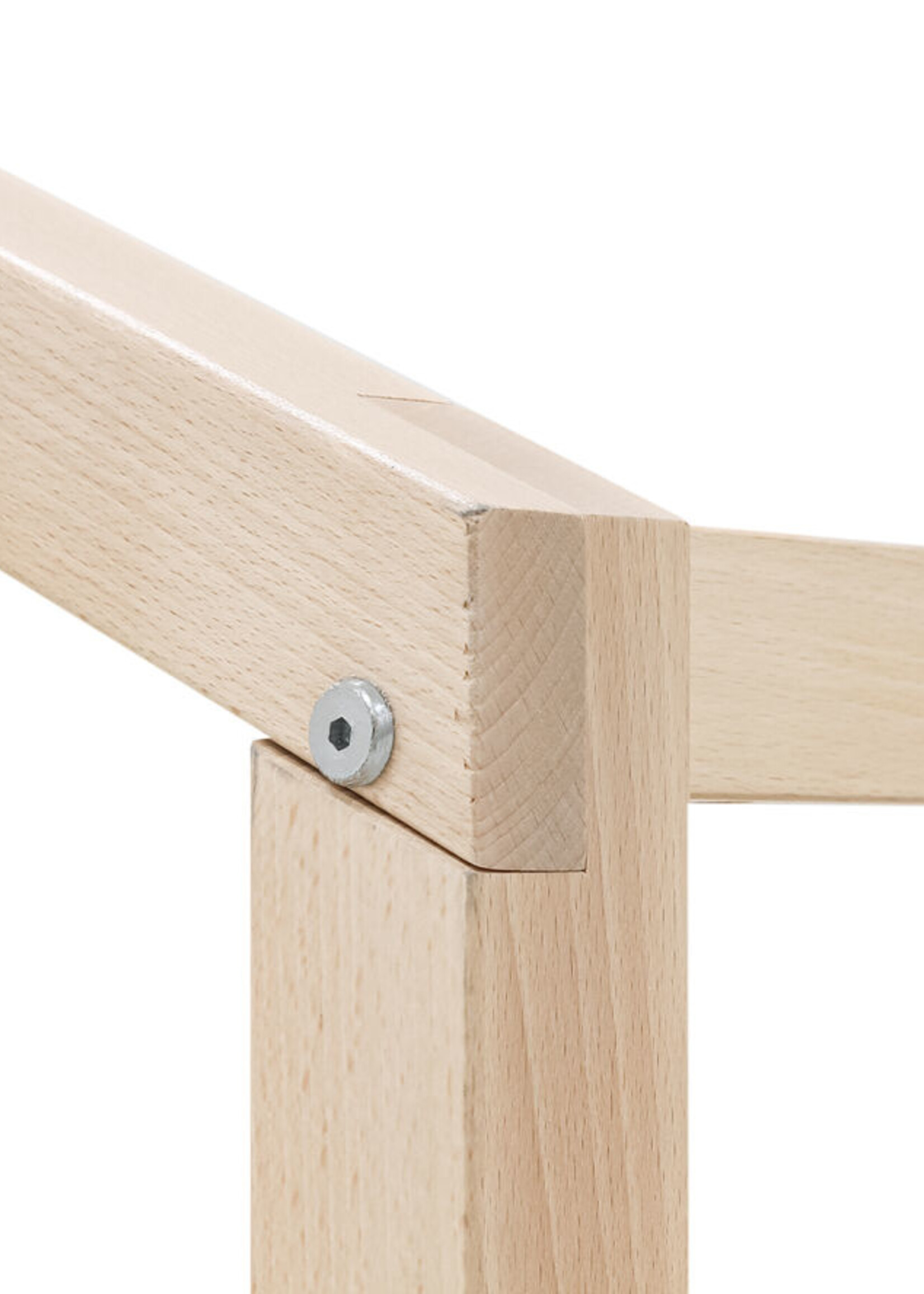 BOPITA Lit 90x200cm Liam blanc / naturel