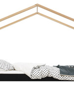 BOPITA Bed 90x200cm Liam black / natural