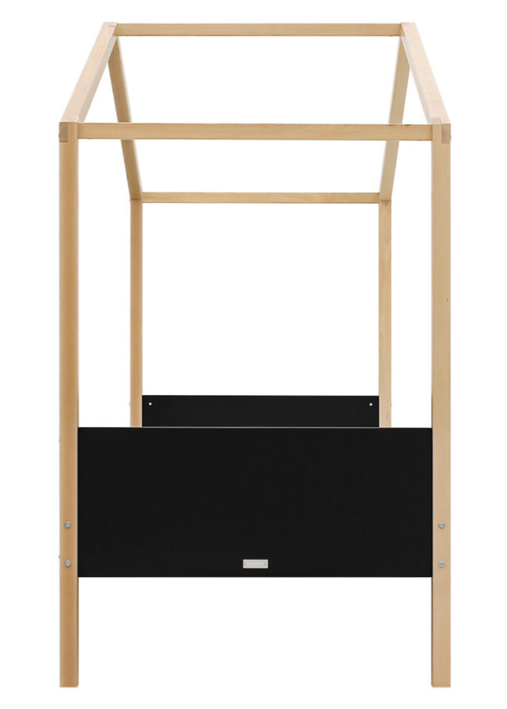 BOPITA Bed 90x200cm Liam black / natural
