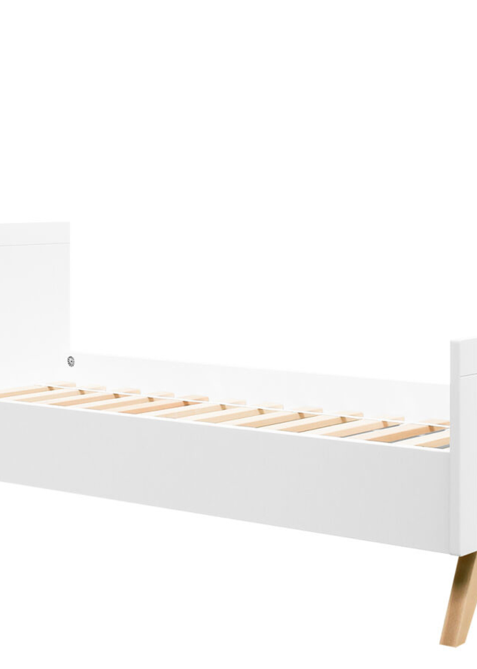 BOPITA Lit 90x200cm Fenna blanc / naturel