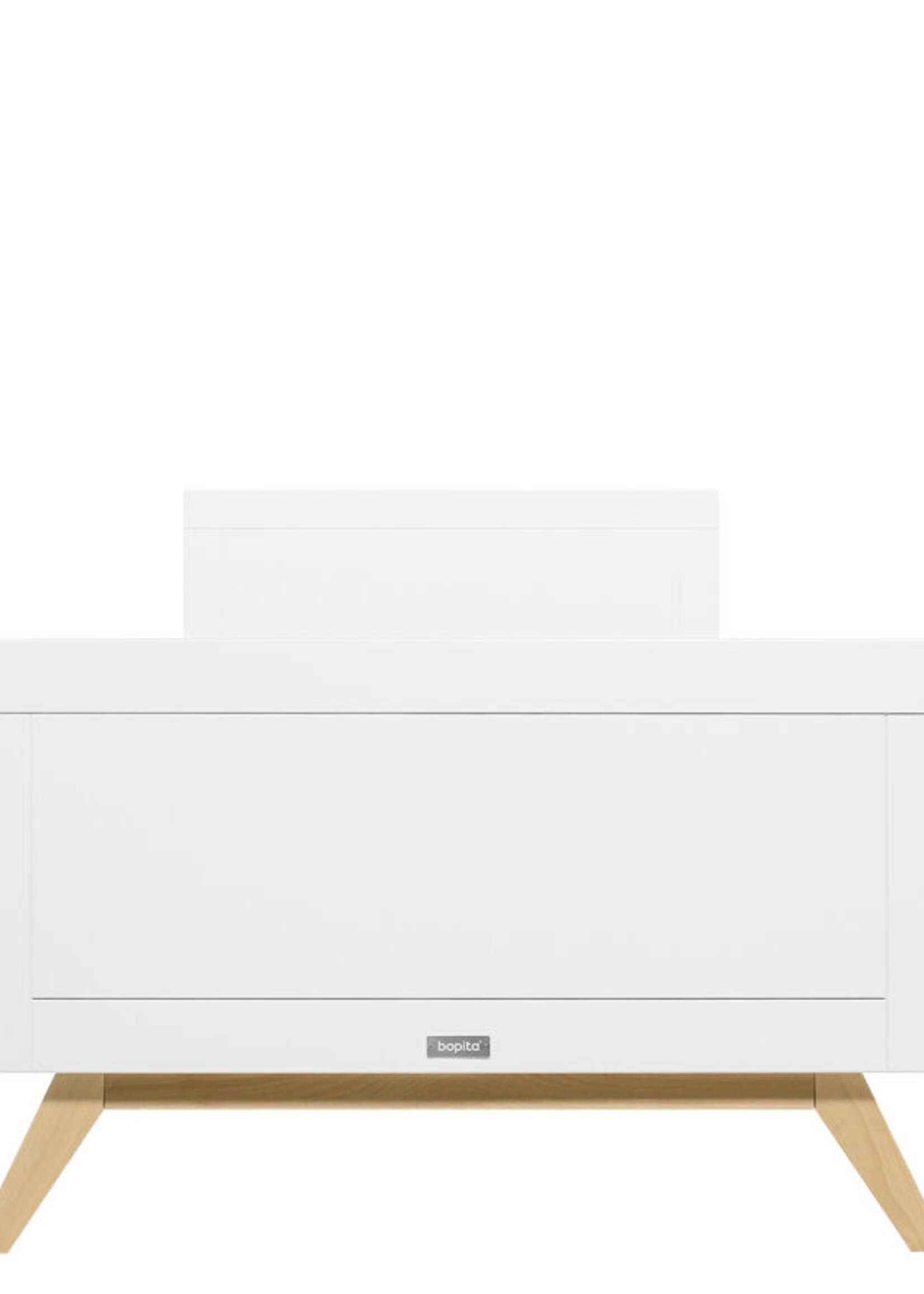 BOPITA Bed 90x200cm Fenna white / natural