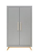 BOPITA 2 door wardrobe Fenna gray / natural