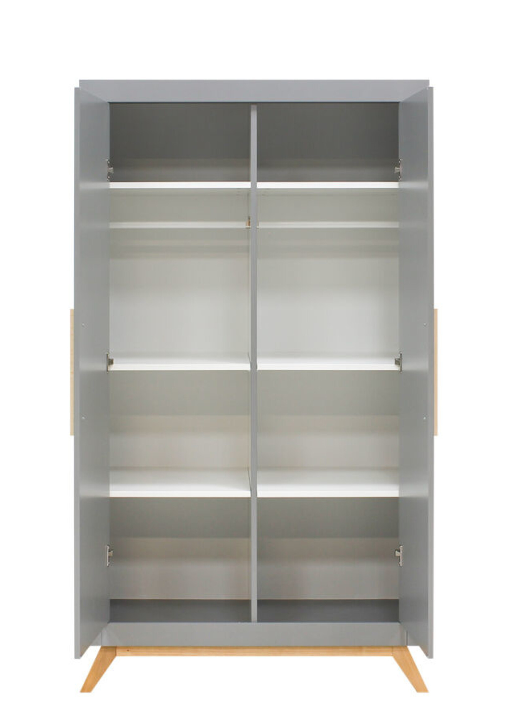BOPITA Armoire 2 portes Fenna gris / naturel