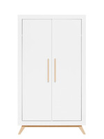 BOPITA Armoire 2 portes Fenna blanc / naturel