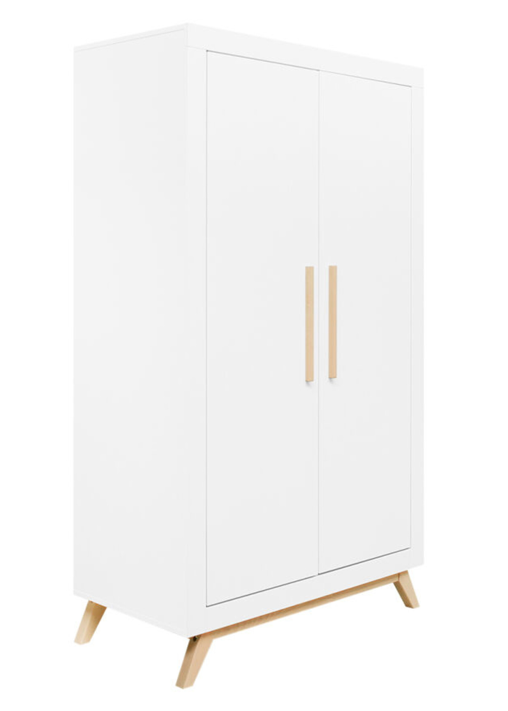 BOPITA Armoire 2 portes Fenna blanc / naturel