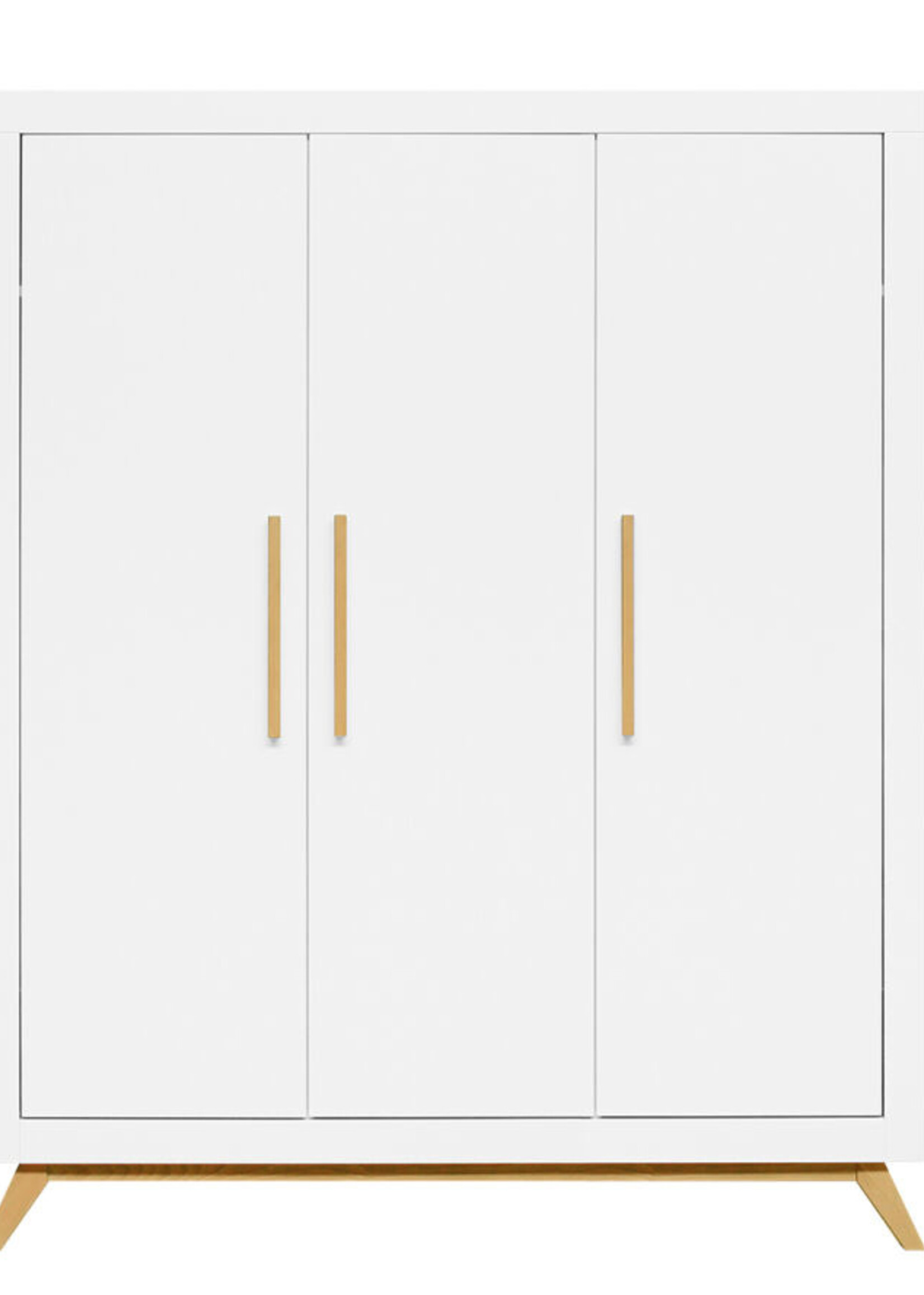 BOPITA 3 door wardrobe Fenna white / natural