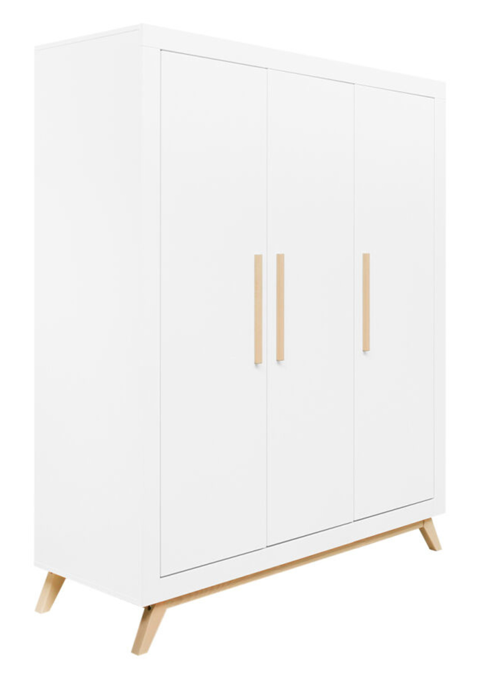 BOPITA 3 door wardrobe Fenna white / natural