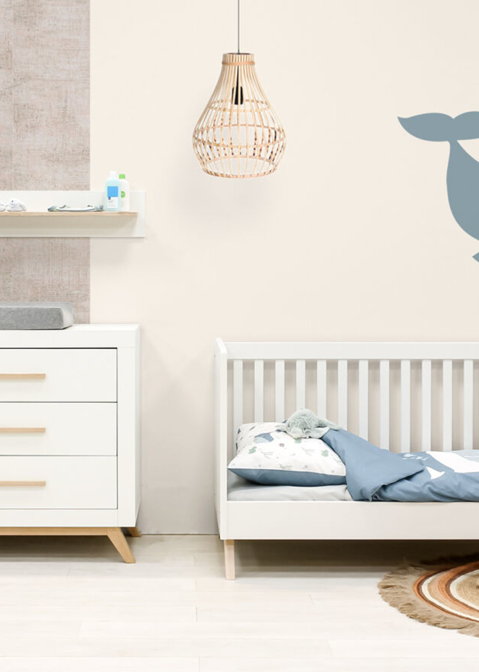 BOPITA Wall rack Fenna white / natural