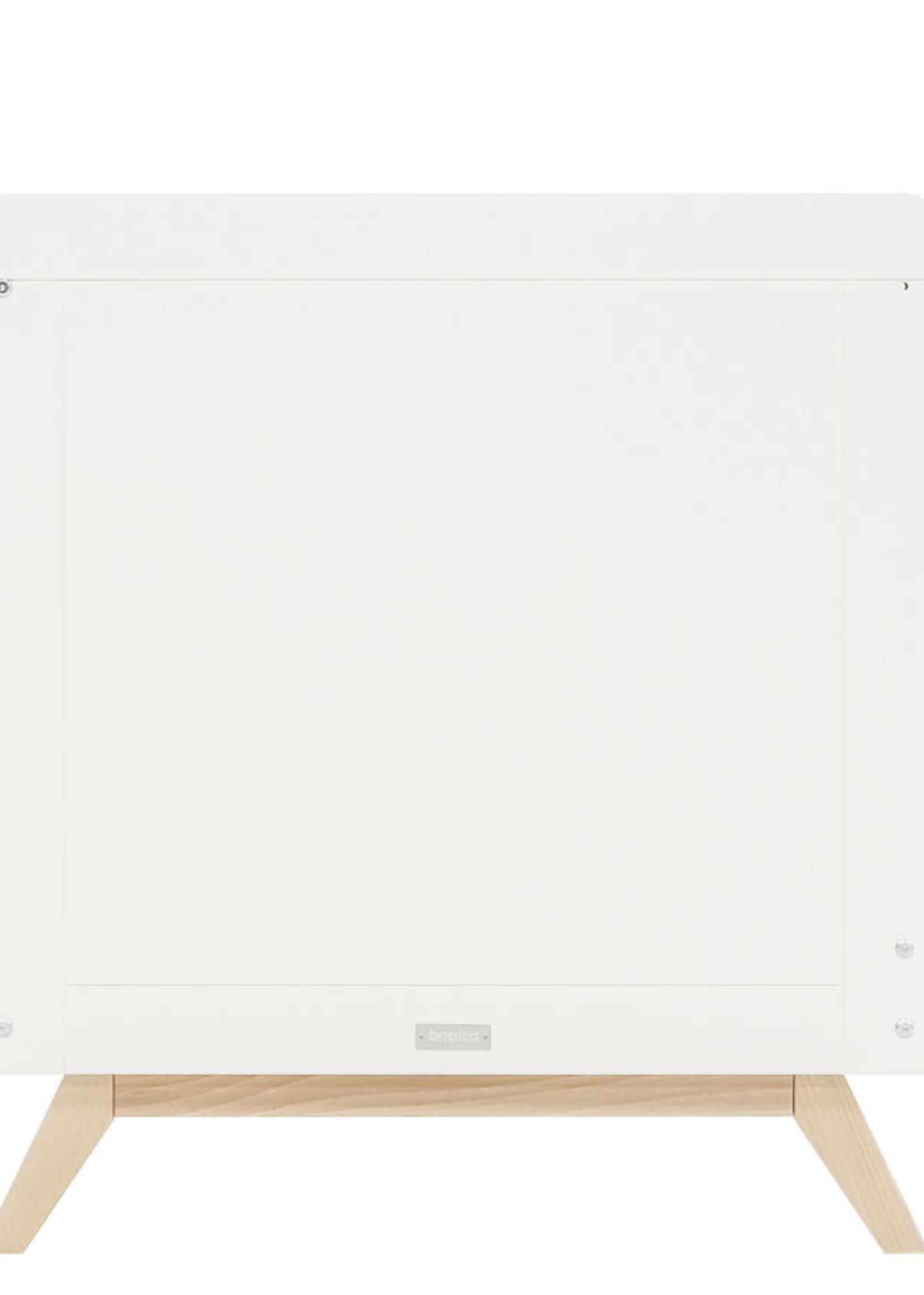 BOPITA Bed 70x140cm + Chest of drawers Fenna white / natural