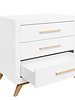 BOPITA Bed 70x140cm + Chest of drawers + Closet Fenna white / natural