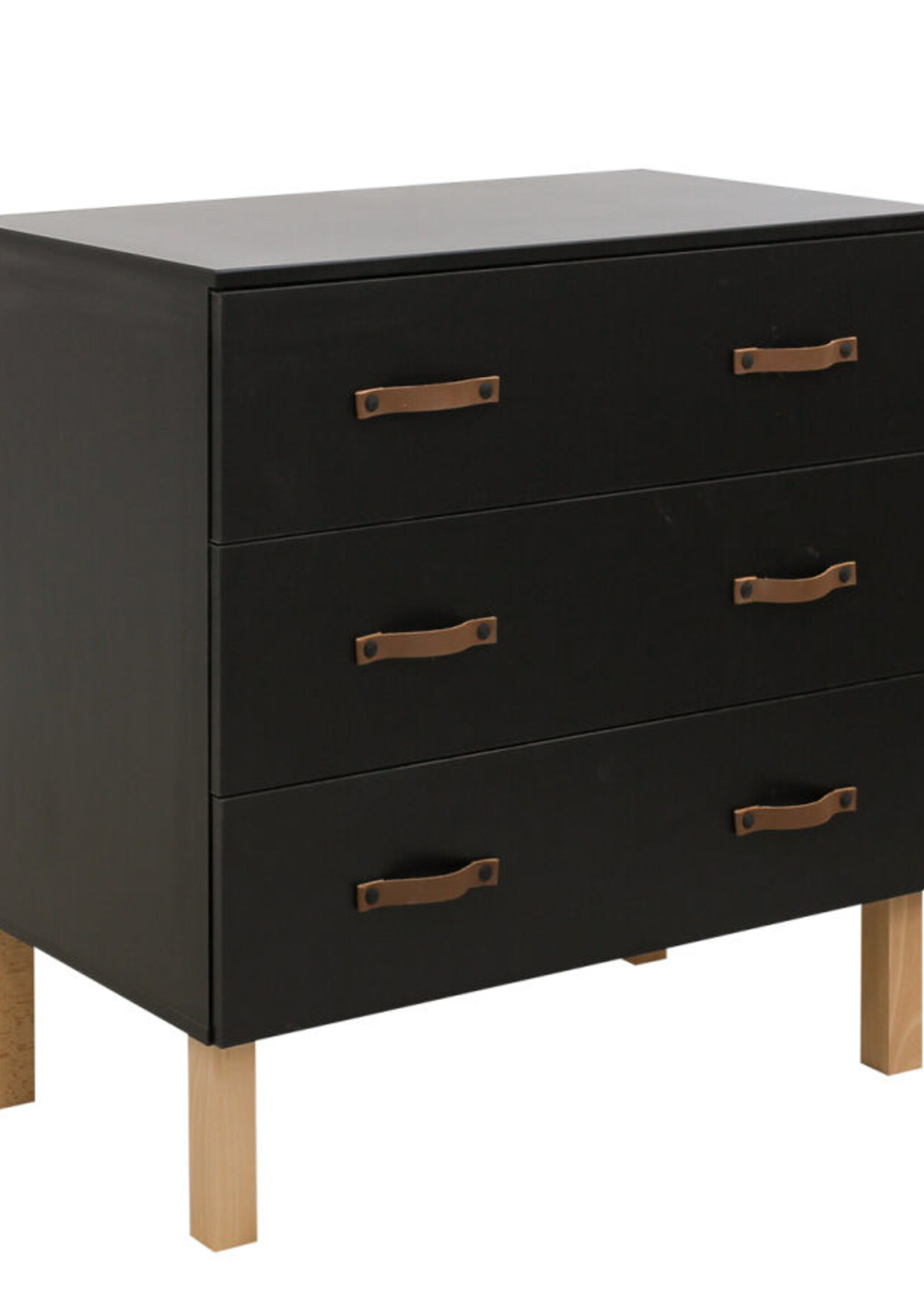 BOPITA Commode Floris noir / Naturel