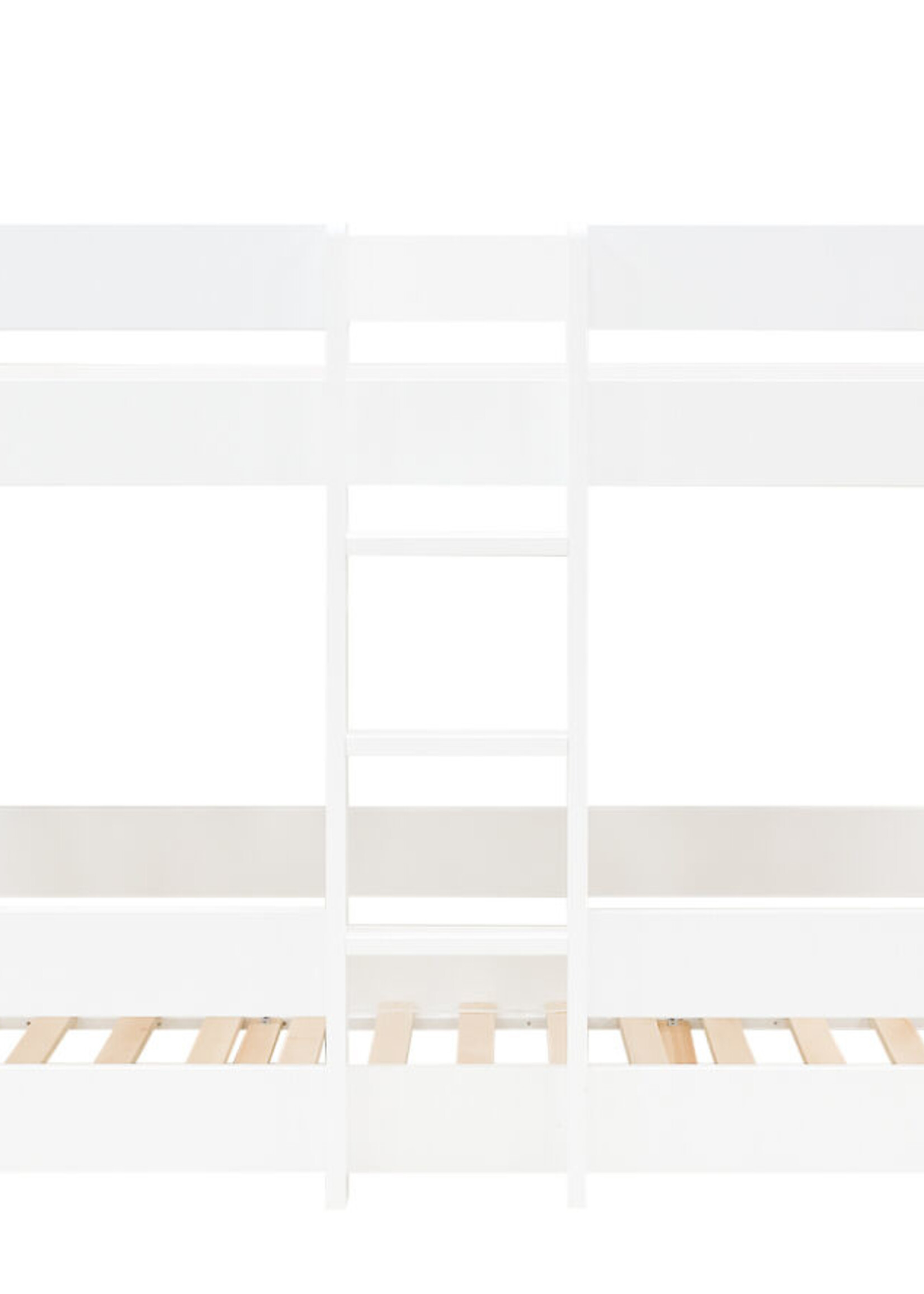 BOPITA Lit superposé 90x200cm Lisa blanc / naturel