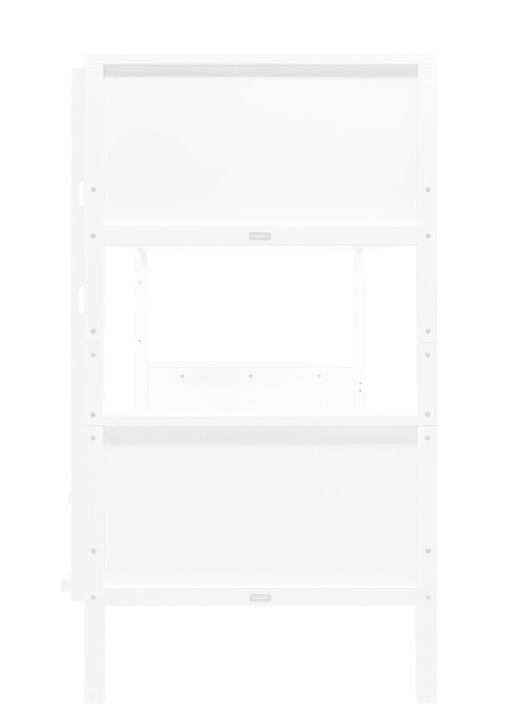 BOPITA Lit superposé 90x200cm Nordic blanc