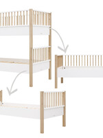 BOPITA Bunk bed  90x200cm Mika white / oak