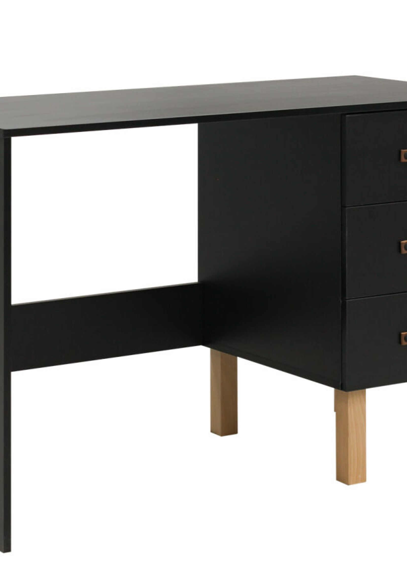 BOPITA Desk Floris black / natural