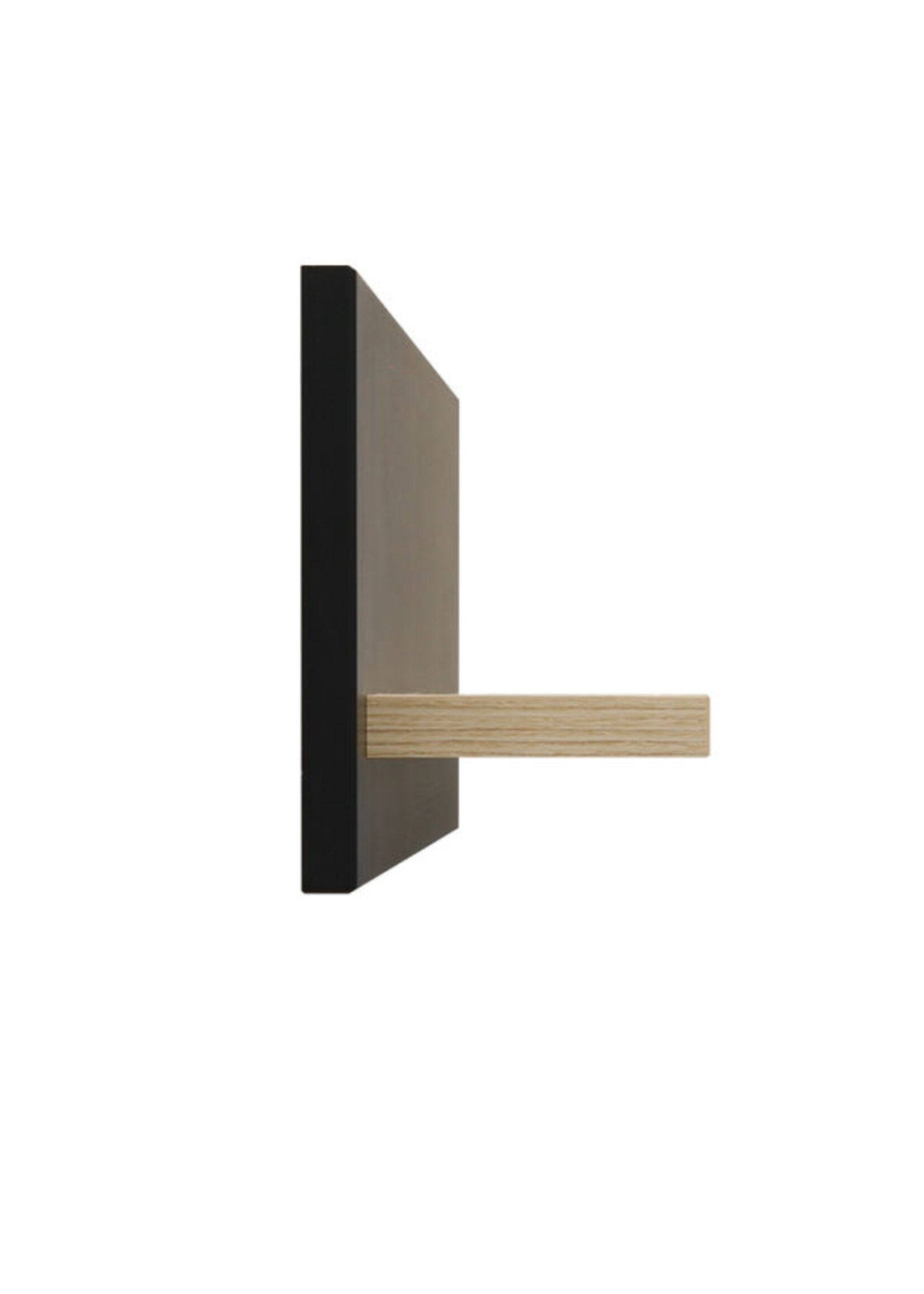 BOPITA Wall rack Floris black / natural