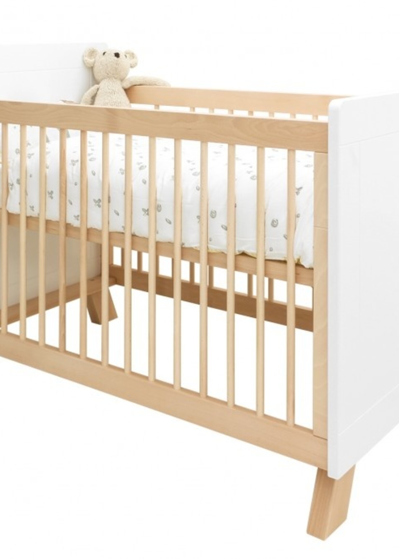 BOPITA Bed 60x120cm Lisa wit / naturel