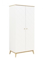 BOPITA 2-door wardrobe Paris White/Oak