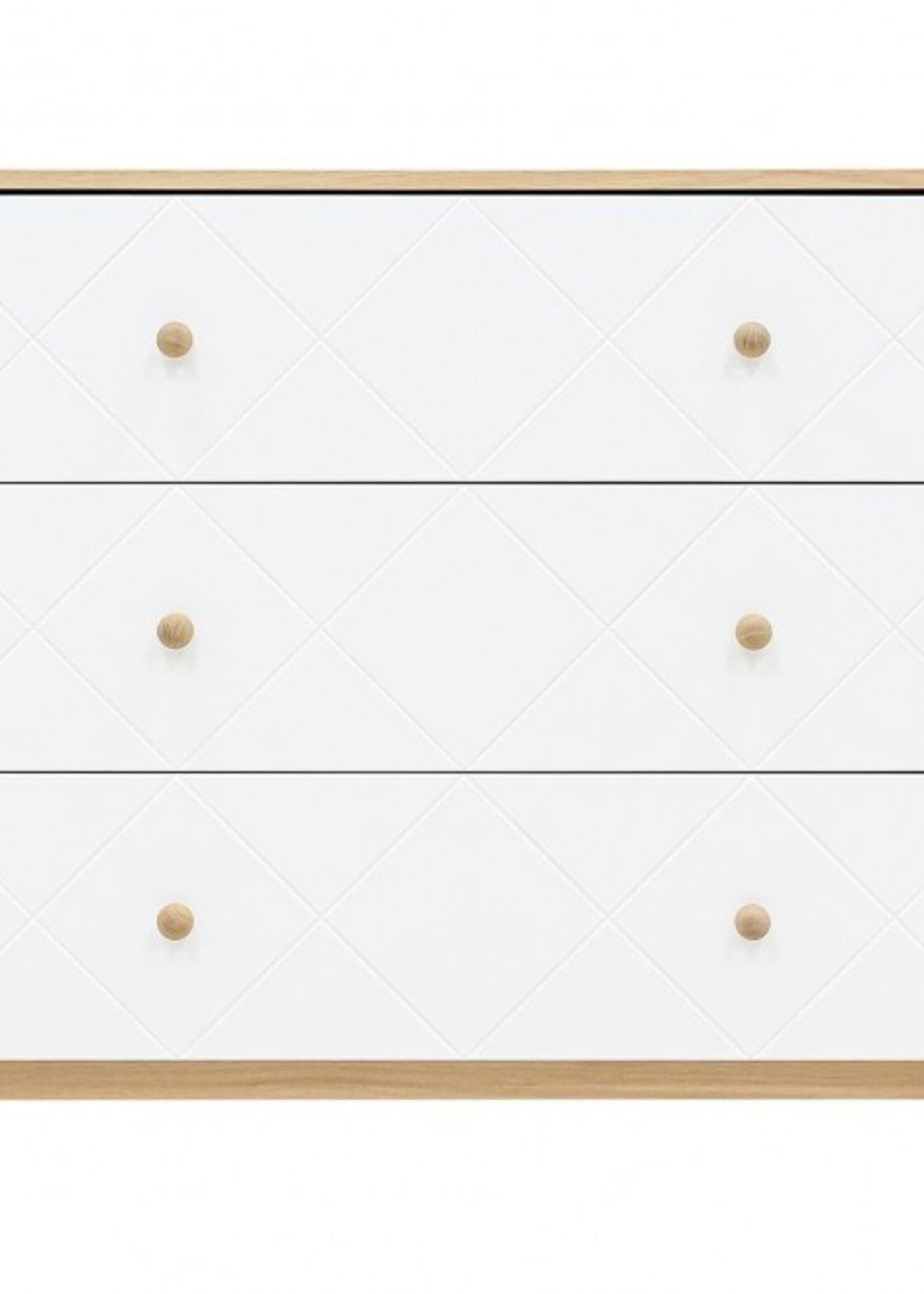 BOPITA CHEST WITH 3 DRAWERS PARIS WHITE/OAK
