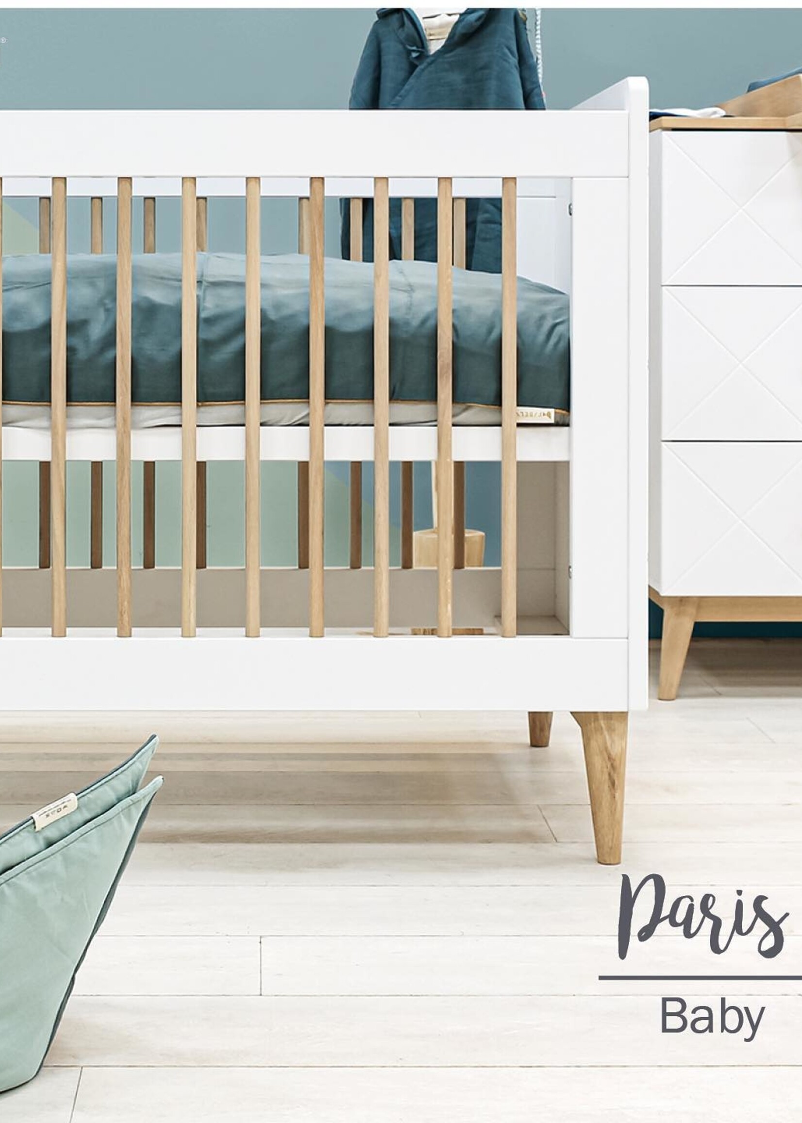 BOPITA COMMODE 3 TIROIRS PARIS BLANC/CHENE