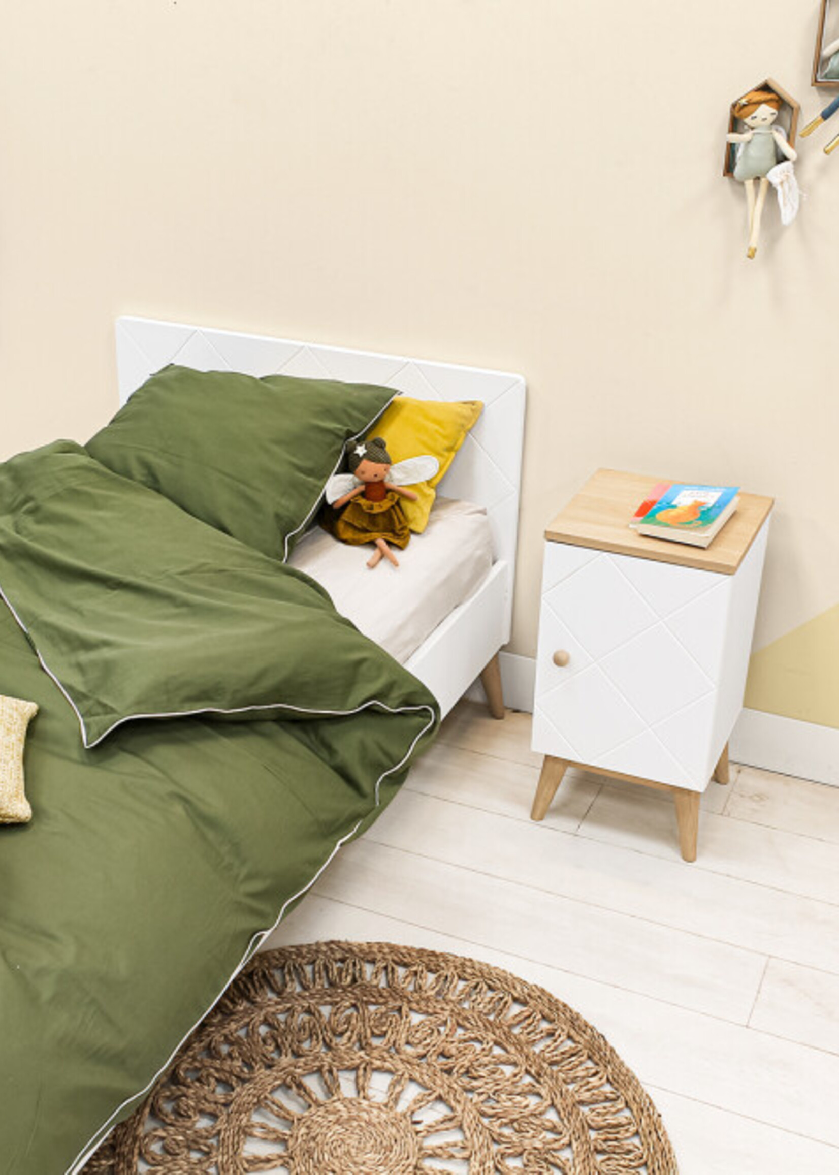 BOPITA BED 90X200 PARIS WIT/EIKEN