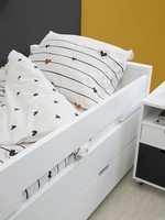 BOPITA BED 90X200 INCL. 2 PROTECTORS JONNE WHITE