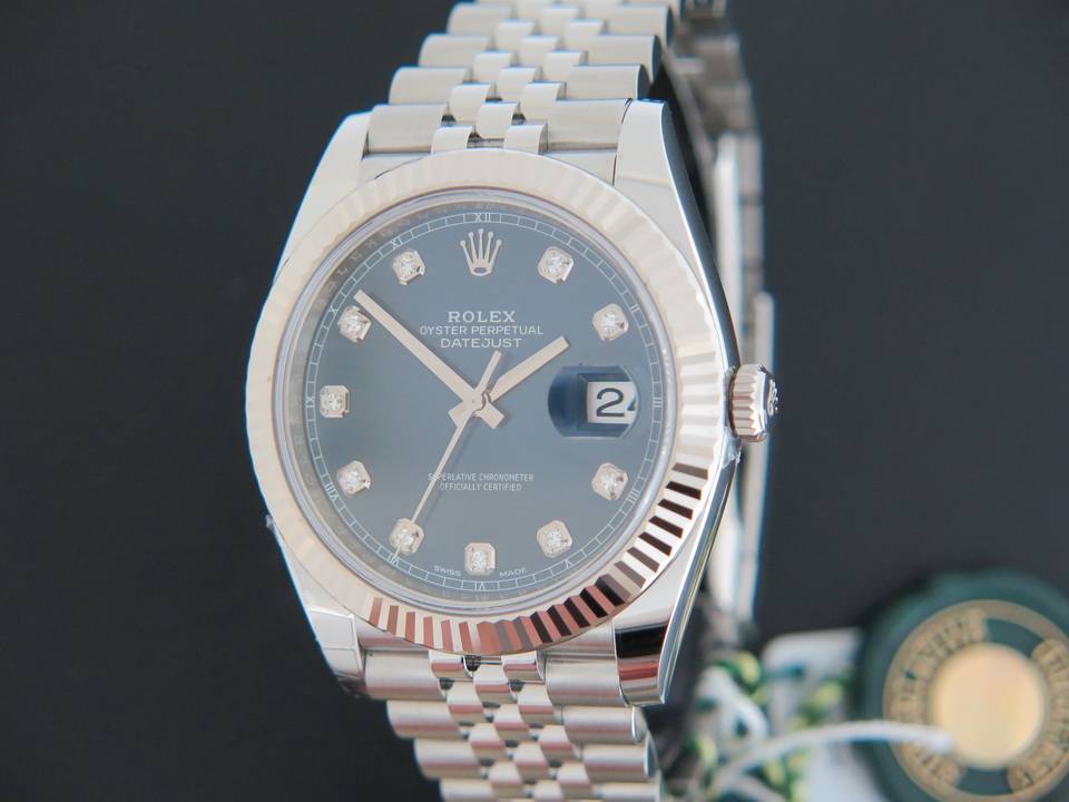 Rolex Datejust 41 Blue Diamond Dial 126334 NEW - Copy - Filipucci