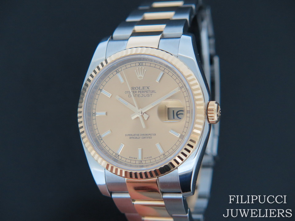 Rolex Datejust Gold/Steel 116233 - Filipucci Juweliers