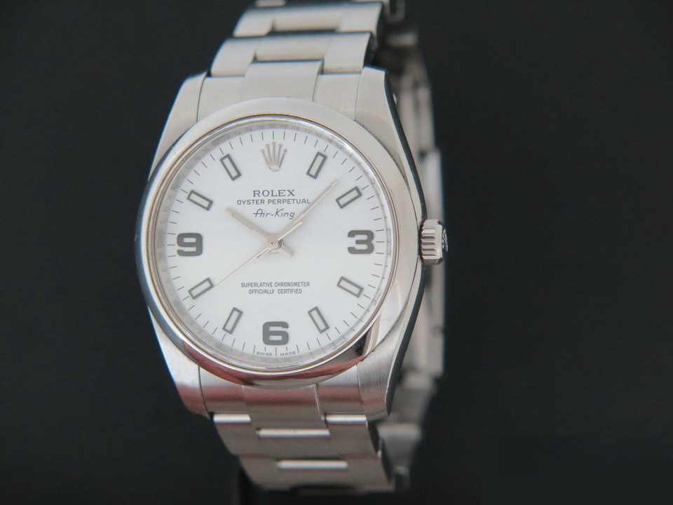 rolex air king white dial